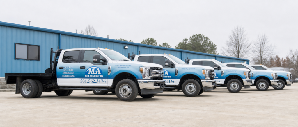 mid ark roofing trucks