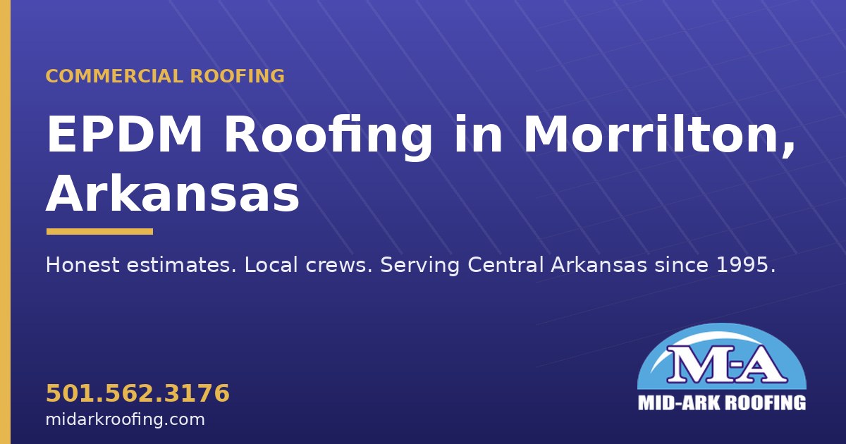 EPDM commercial roofing — Morrilton, AR