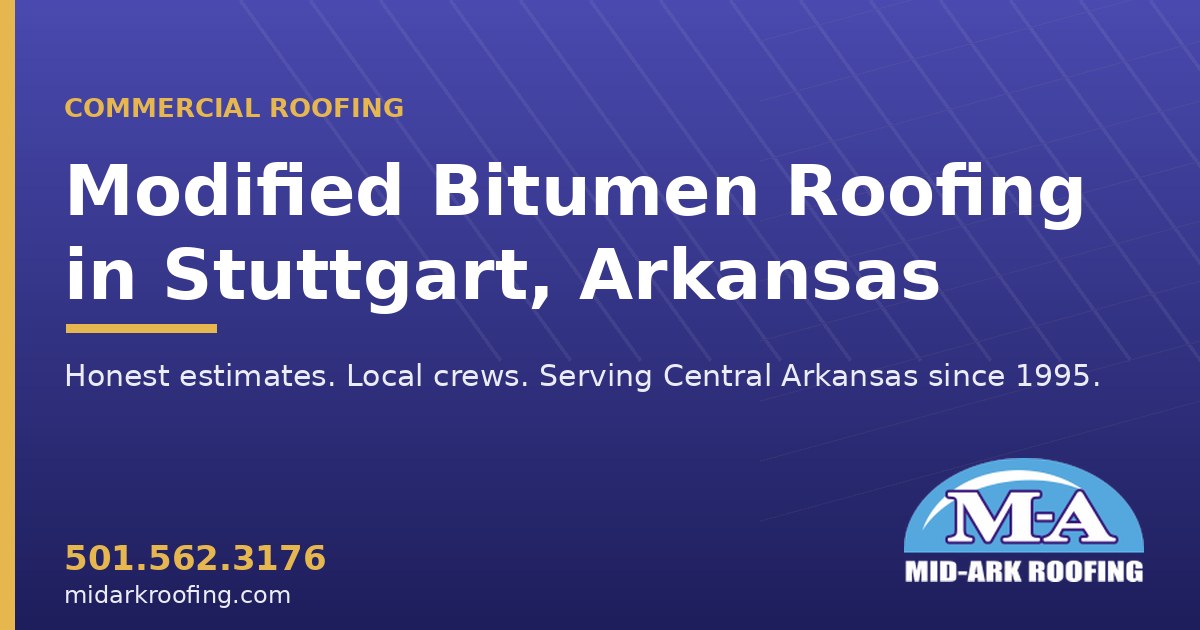 Modified Bitumen commercial roofing — Stuttgart, AR
