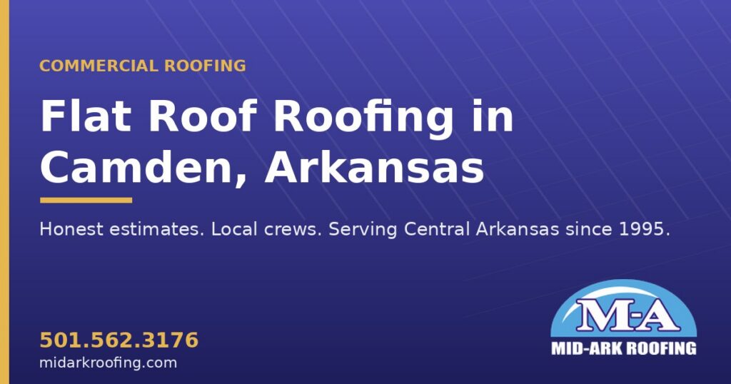Flat Roof commercial roofing — Camden, AR