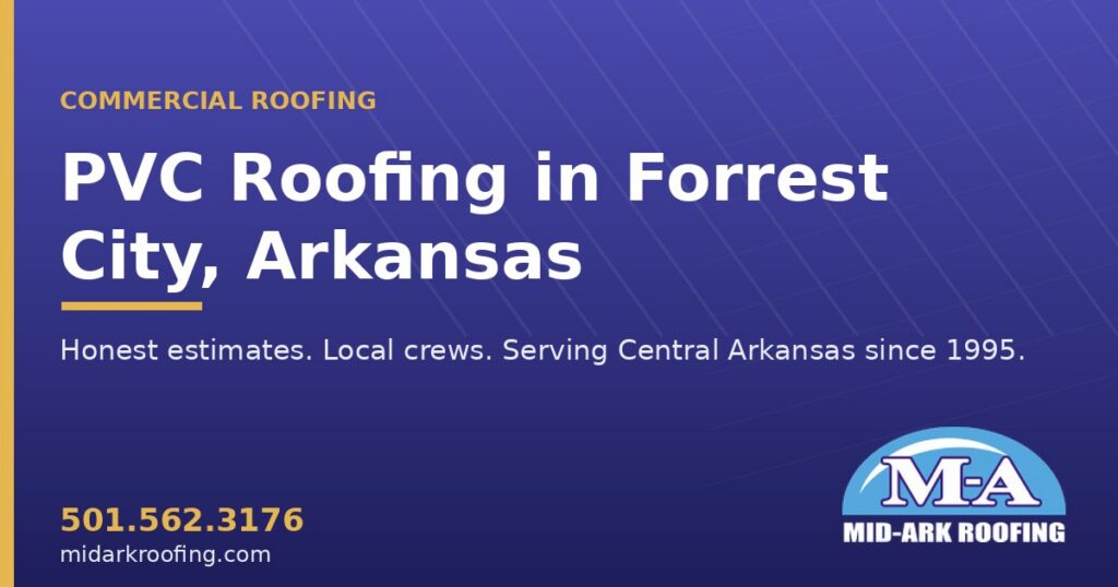 PVC commercial roofing — Forrest City, AR